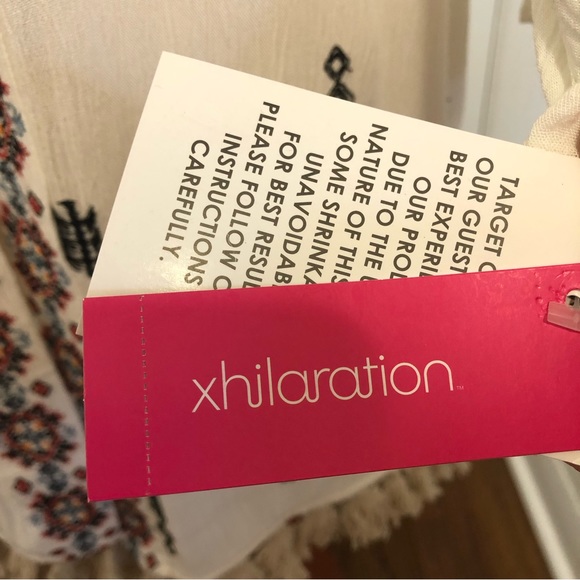 Xhilaration Jacket Coat Swimsuit Cover Up  Kimono Aztec Print Off White - Picture 6 of 7